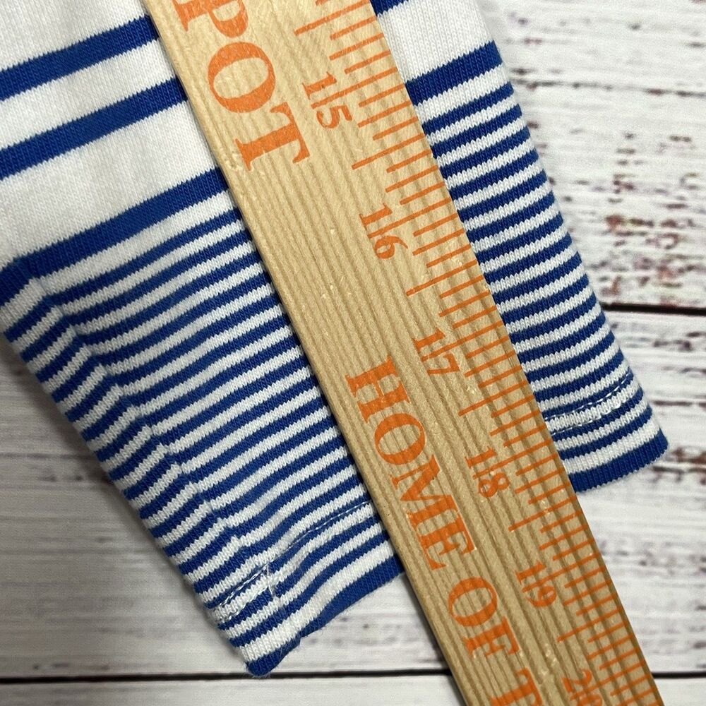 Vineyard Vines Dress Yacht Stripe White Blue Lace Up Cotton Preppy Nautical XXS - Picture 11 of 11